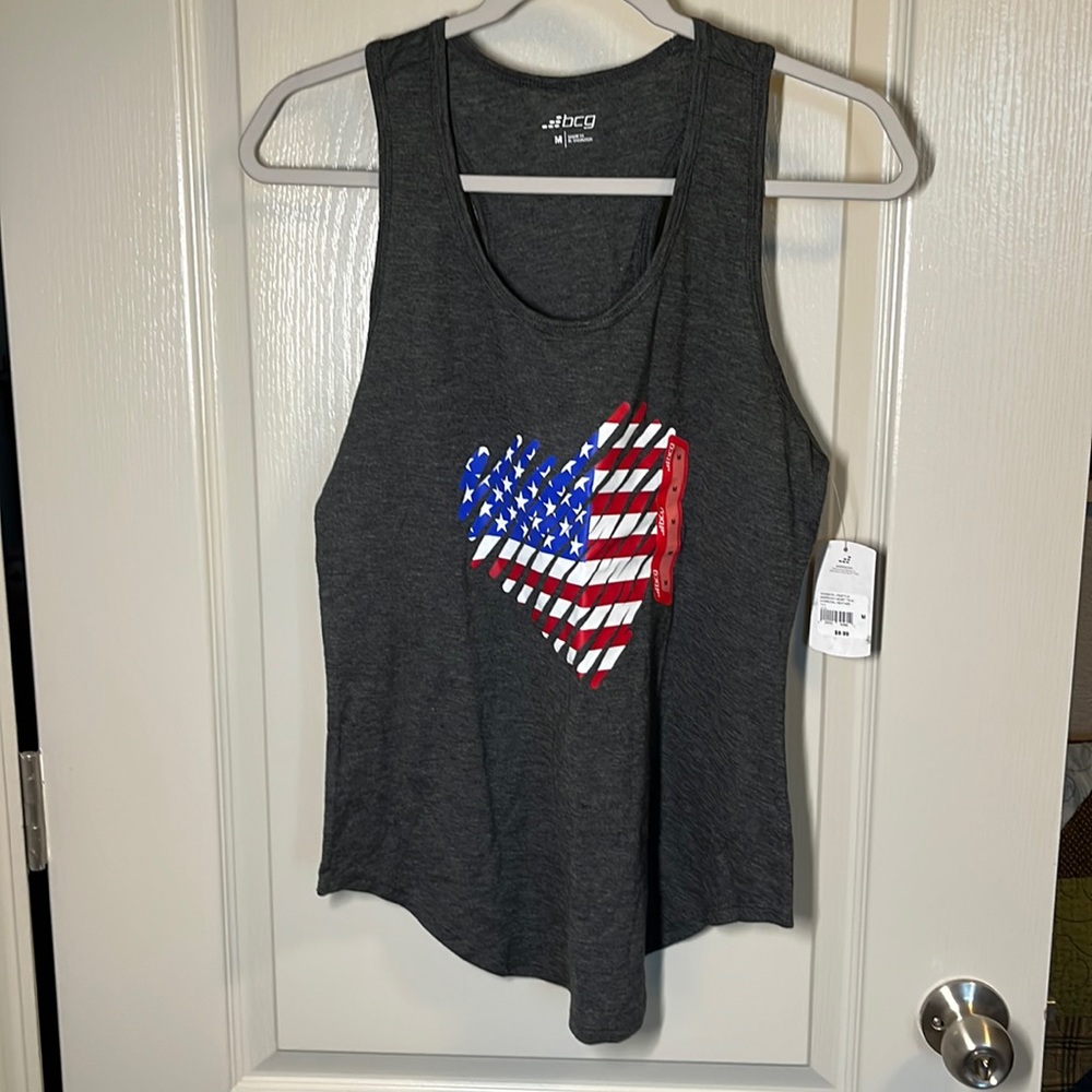 Women’s BCG racer back tank. Size M